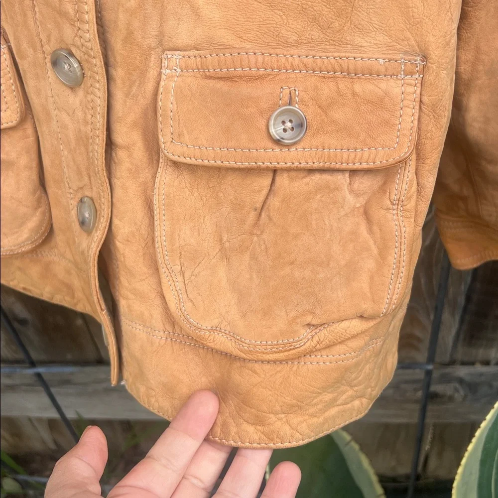 Banana Republic Vintage Tan Leather Jacket - Picture 9 of 16